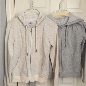 2 ONLY brand zippered hoodies